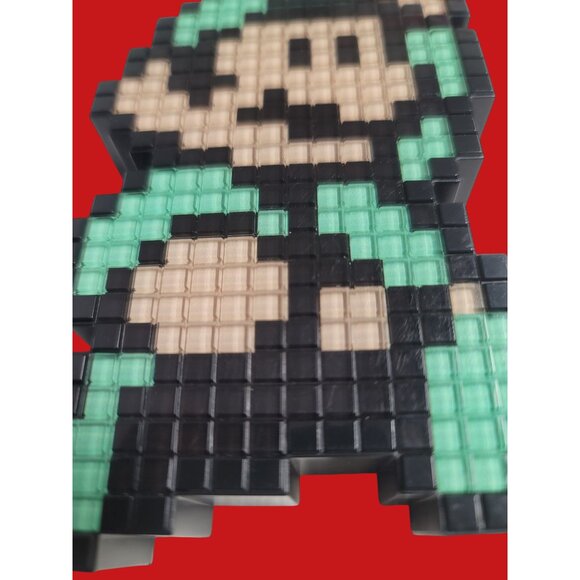 Super Mario Bros 3 Luigi Pixel Pals Light-Up Collectible - Works Prerfectly - Picture 7 of 8